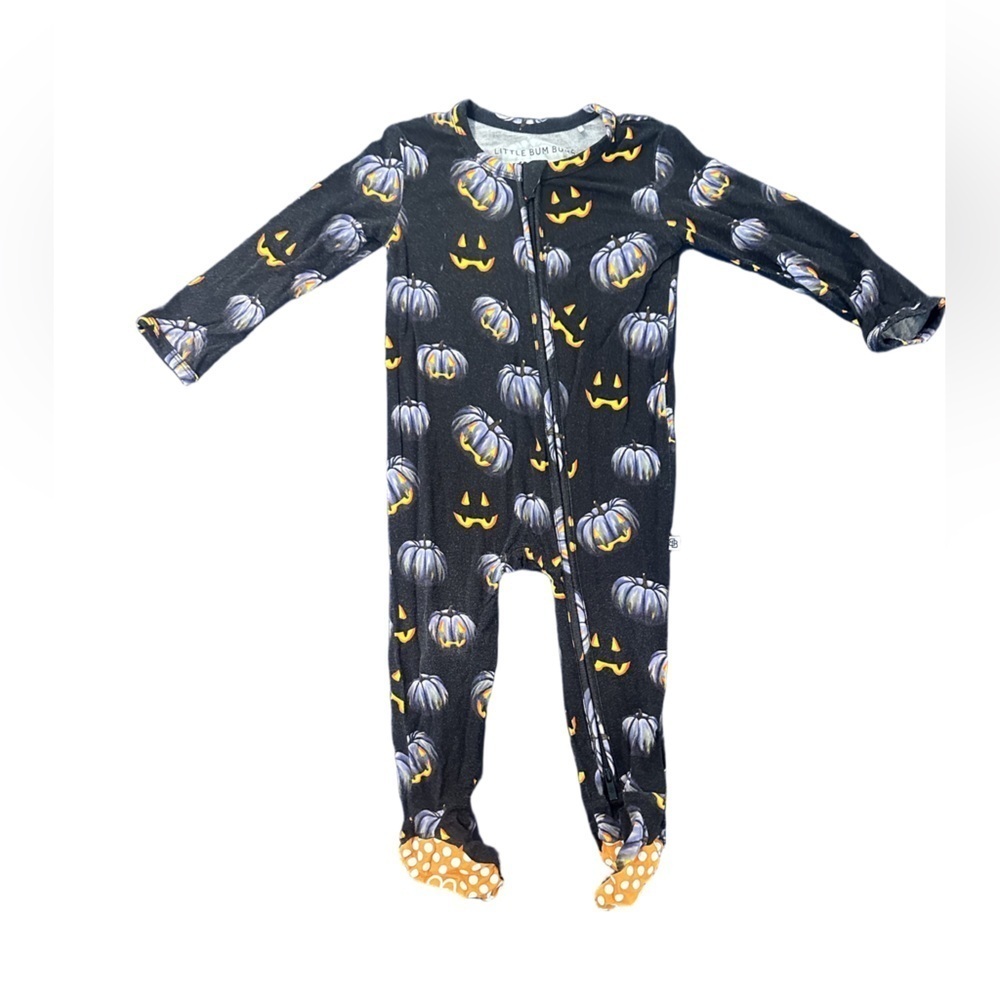 Kids Pumpkin Halloween Footies